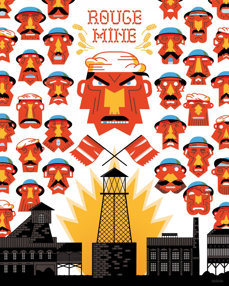 Mathieu Demore, Illustration jeunesse et Bande-dessinée La France qui gueule ! - Catastrophe de Courrières Illustration pour le recueil La France qui gueule ! aux éditions Milan et Demi - Mathieu Demore