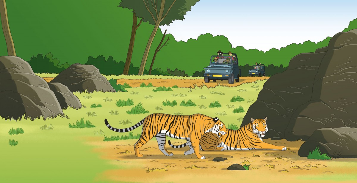 Mathieu Demore, Illustration jeunesse et Bande-dessinée Mes p'tits docs - Le tigre 