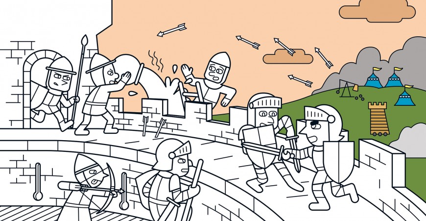 Mathieu Demore, Illustration jeunesse et Bande-dessinée Chateaux forts 