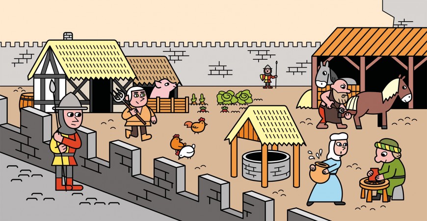 Mathieu Demore, Illustration jeunesse et Bande-dessinée Chateaux forts 