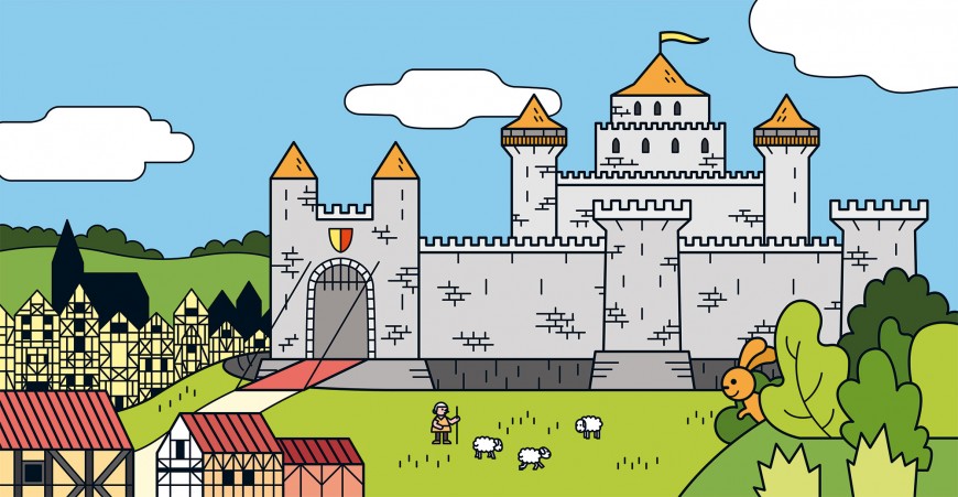 Mathieu Demore, Illustration jeunesse et Bande-dessinée Chateaux forts 