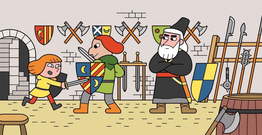 Mathieu Demore, Illustration jeunesse et Bande-dessinée Chateaux forts 