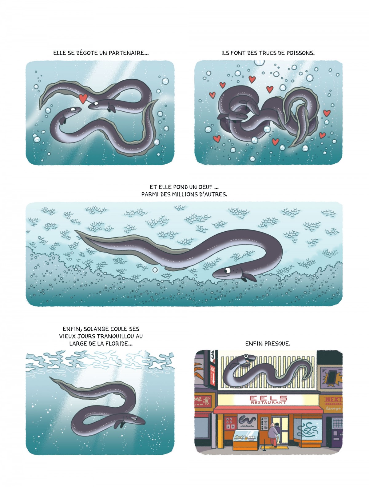 Mathieu Demore, Illustration jeunesse et Bande-dessinée Une vie d'anguille 