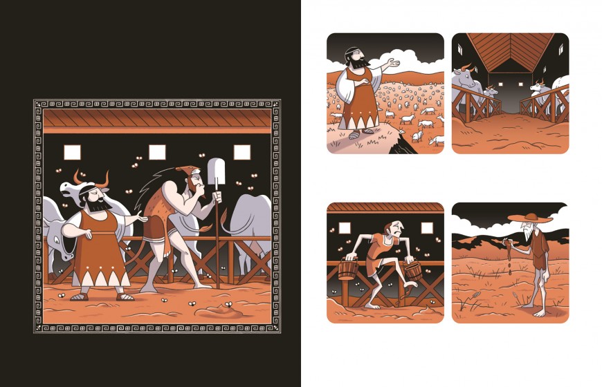 Mathieu Demore, Illustration jeunesse et Bande-dessinée Les douze travaux d'Héraclès 