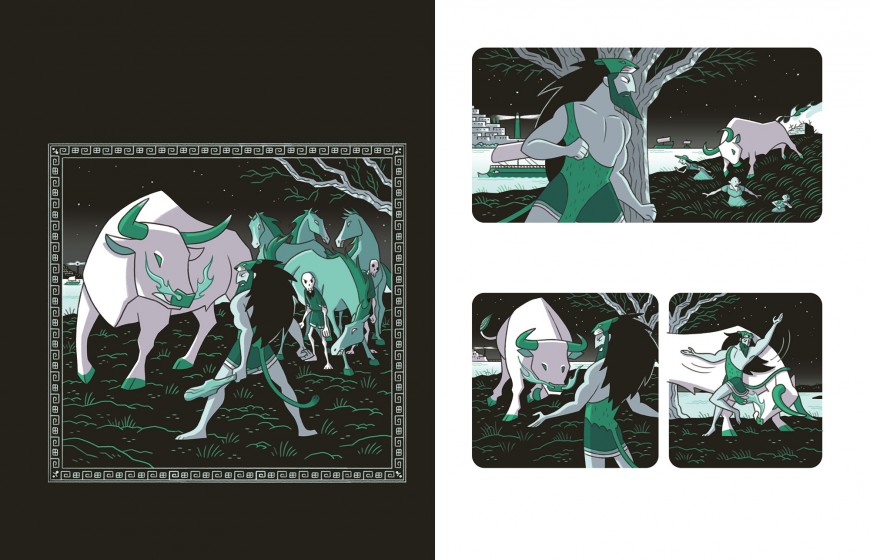 Mathieu Demore, Illustration jeunesse et Bande-dessinée Les douze travaux d'Héraclès 